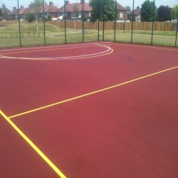 Line Marking Basketball Surfaces in Cliff 1